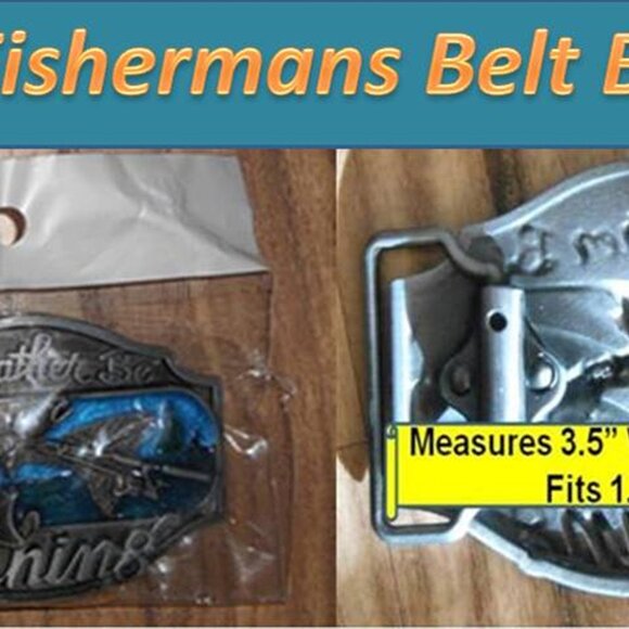 New “I’d Rather Be Fishing” Buckle W/FREE GIFT - Picture 2 of 4